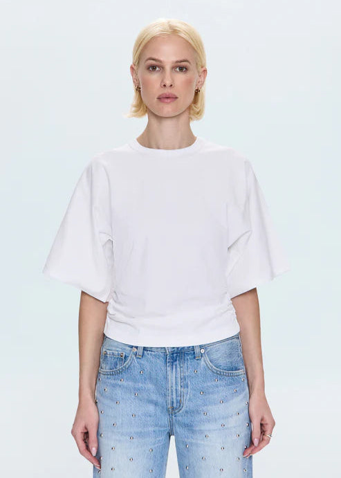 Pistola Veronica Drop Shoulder Fitted Top White