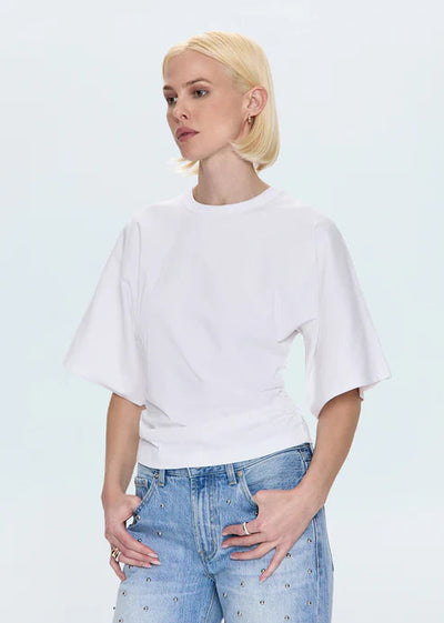 Pistola Veronica Drop Shoulder Fitted Top White