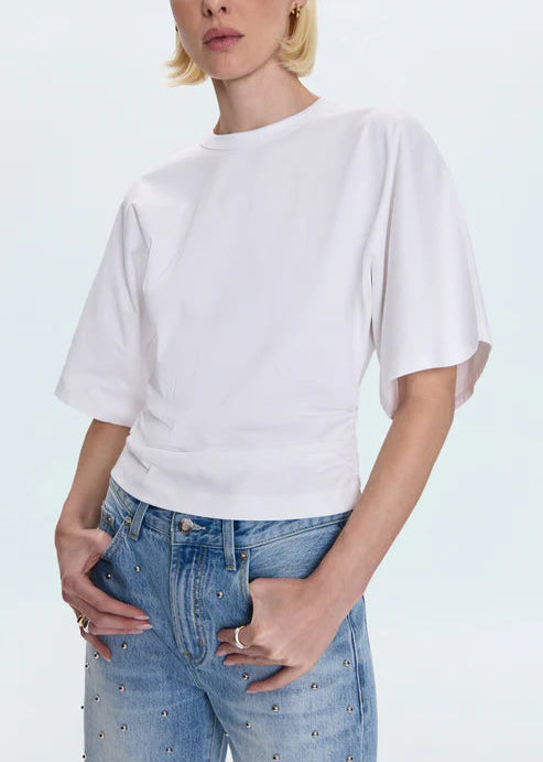 Pistola Veronica Drop Shoulder Fitted Top White
