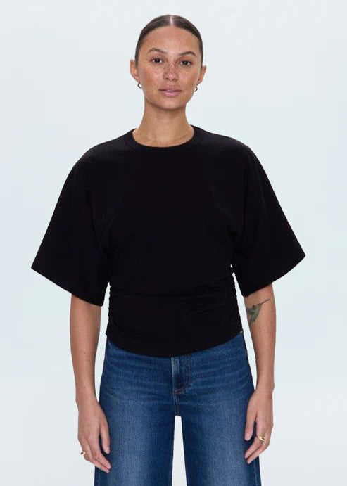 Pistola Veronica Drop Shoulder Fitted Top Black
