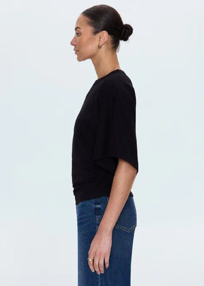 Pistola Veronica Drop Shoulder Fitted Top Black