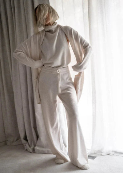 Splendid Tori Cashmere Wide Leg Pant Pale Oak