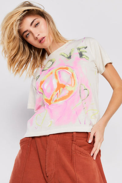 Lisa Todd "Peace Wins" Graffiti Tee - Bluff