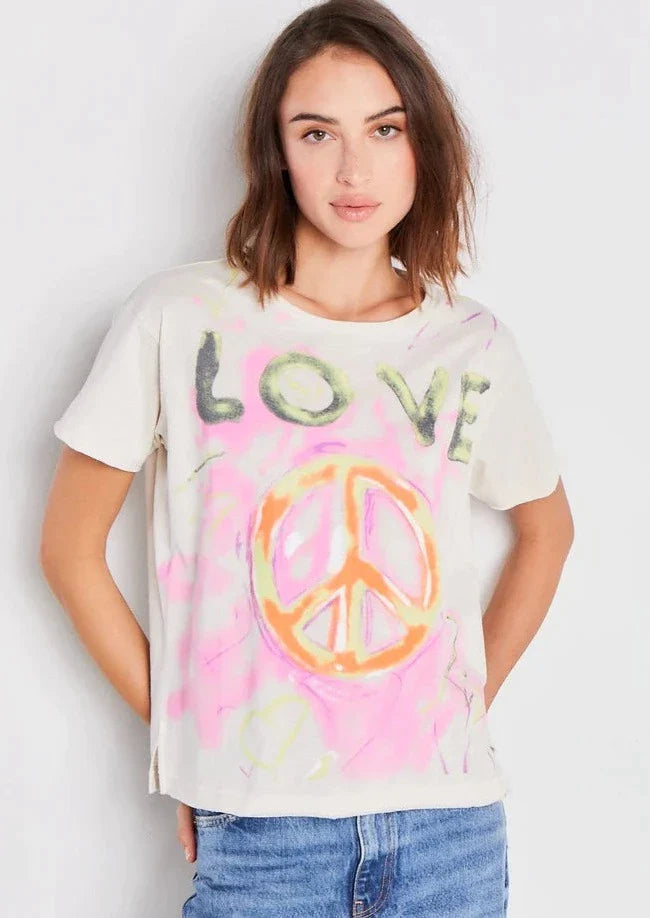 Lisa Todd "Peace Wins" Graffiti Tee - Bluff