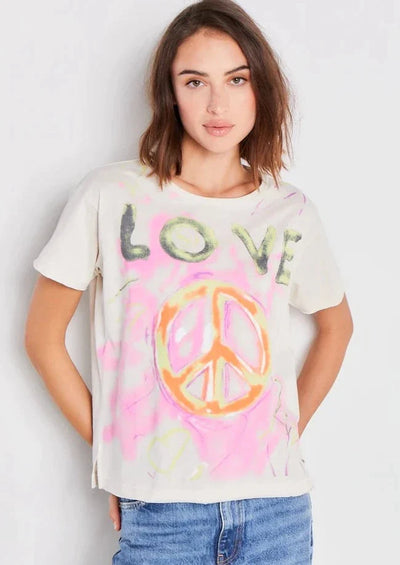 Lisa Todd "Peace Wins" Graffiti Tee - Bluff