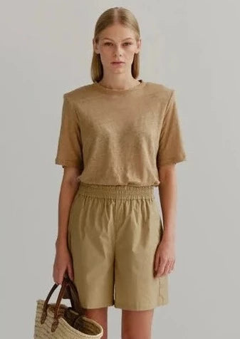 HERSKIND Jackson Relaxed T-shirt - Sand