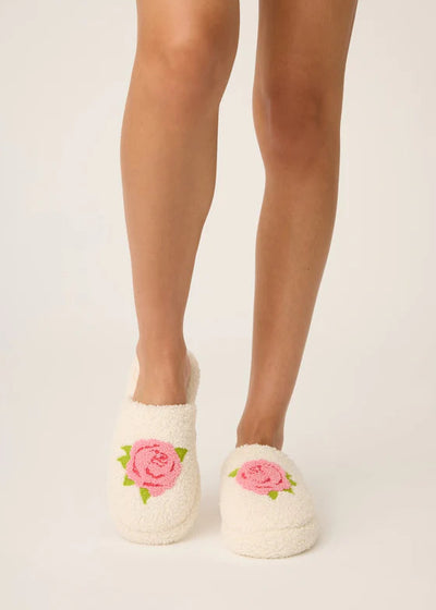 PJ Salvage Let’s Get Cozy Rose Slippers