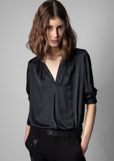 Zadig & Voltaire Tink Satin Blouse - Black