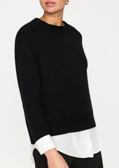 Brochu Walker Parson Crew Looker Sweater - Black/White