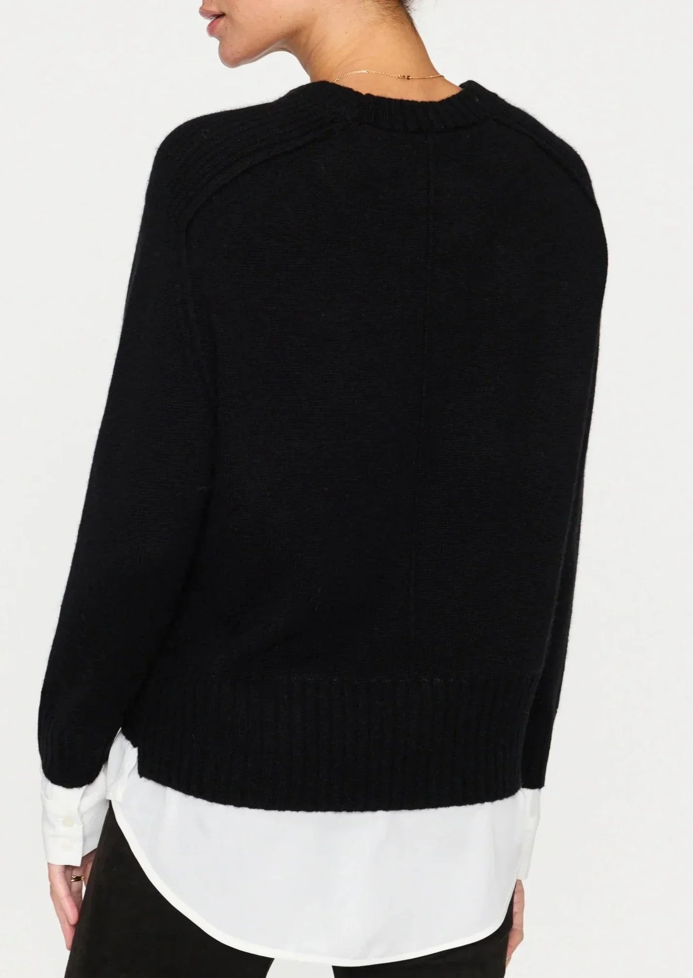 Brochu Walker Parson Crew Looker Sweater - Black/White