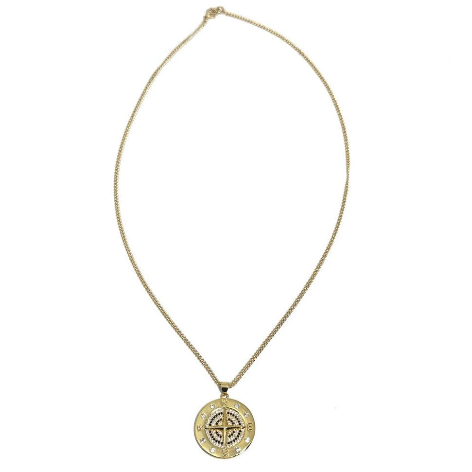 Rachel Nathan Compass Oval Link Chain Necklace