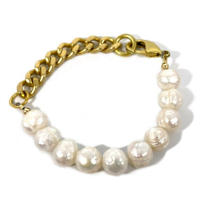 Rachel Nathan Remix Pearl Chain Bracelet