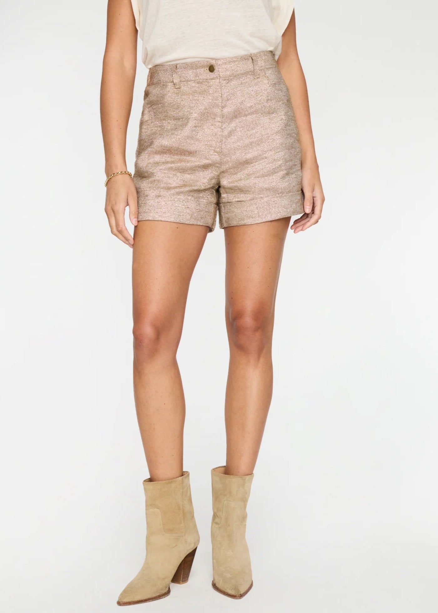 Brochu Walker Pippa Cuffed Short Gold