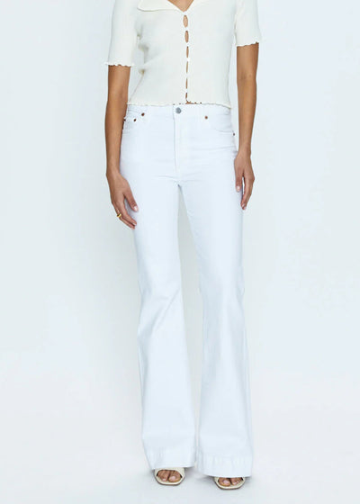 Pistola Kinsley Mid Rise Ultra Flare Pant White