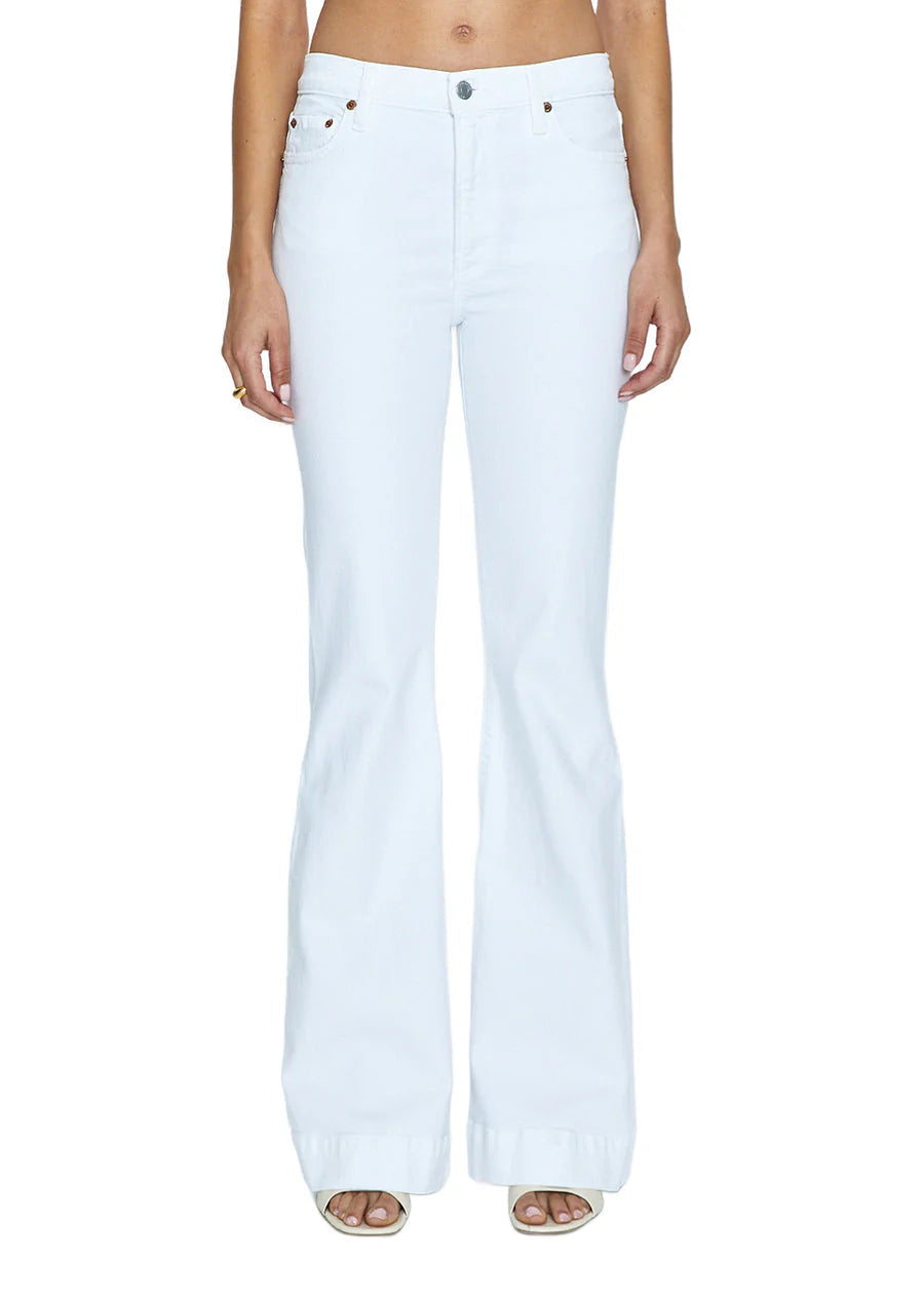 Pistola Kinsley Mid Rise Ultra Flare Pant White