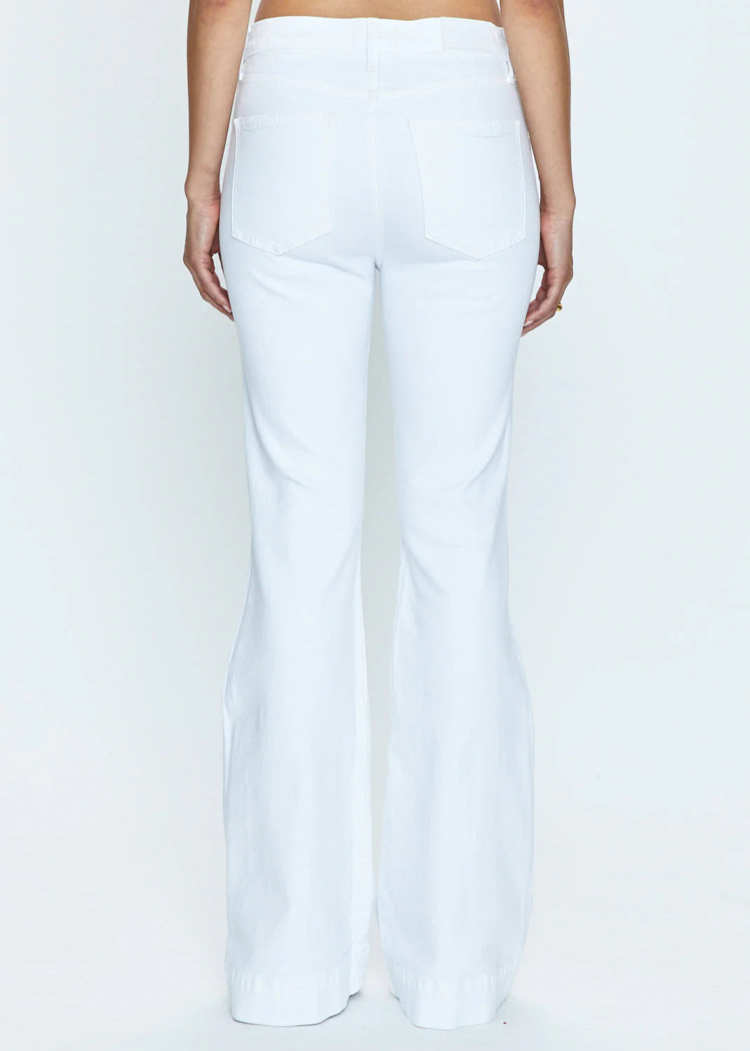Pistola Kinsley Mid Rise Ultra Flare Pant White