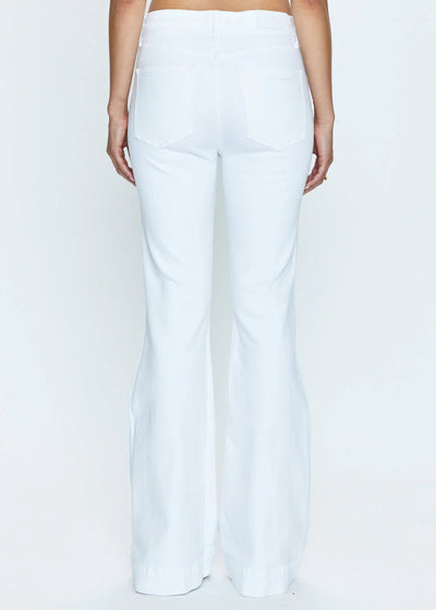 Pistola Kinsley Mid Rise Ultra Flare Pant White