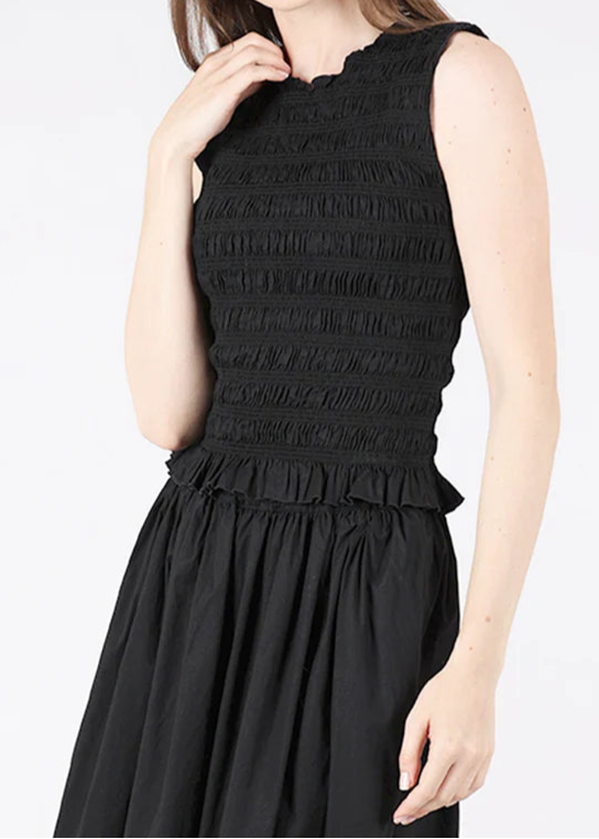 Pistola Phoebe Smocked Tank Black