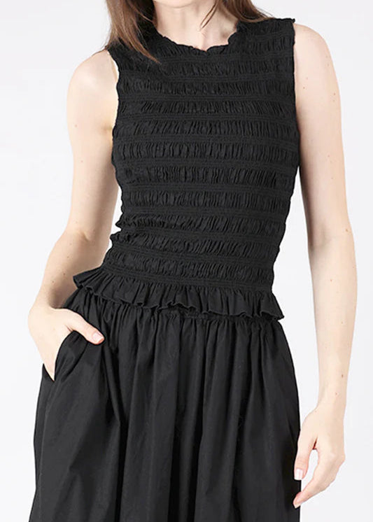 Pistola Phoebe Smocked Tank Black
