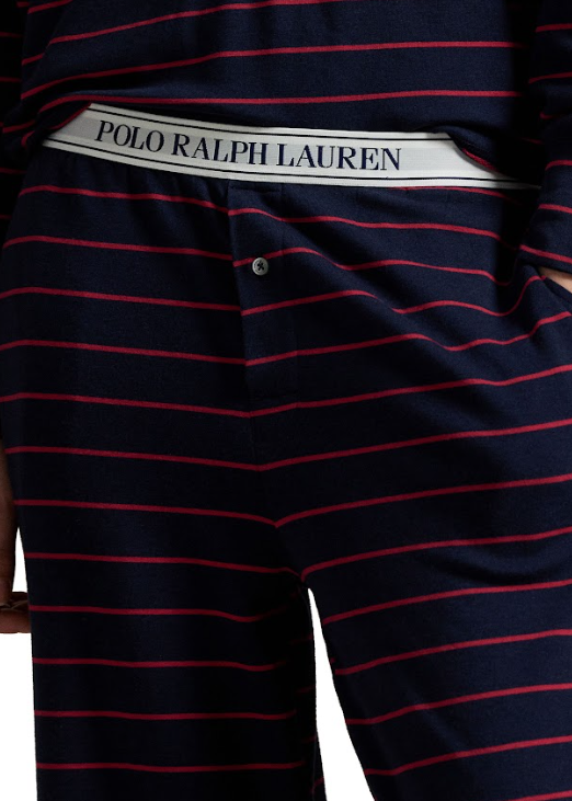 Polo Ralph Lauren Crew Neck Wide Leg Pant Set Hunter Navy