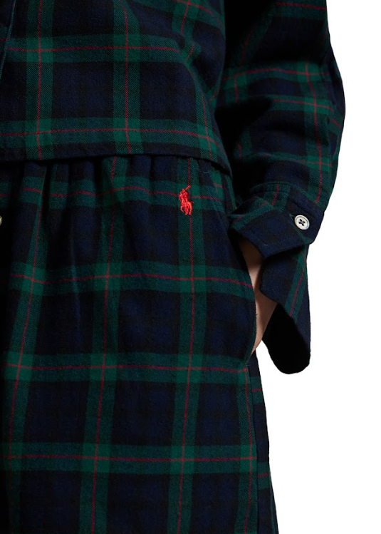 Polo Ralph Lauren Crop & Boxer PJ Set Black Watch