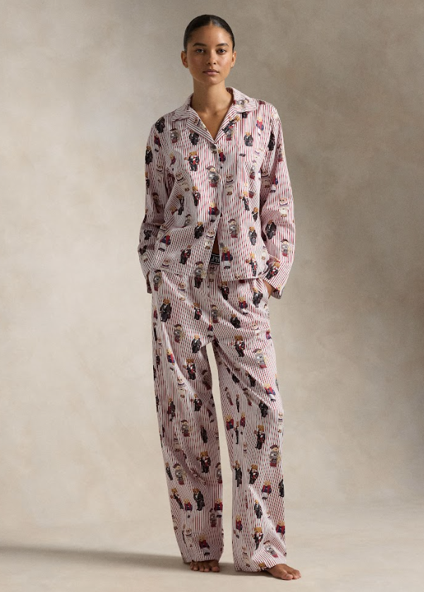 Polo Ralph Lauren Madison PJ Set Allover Bear Red