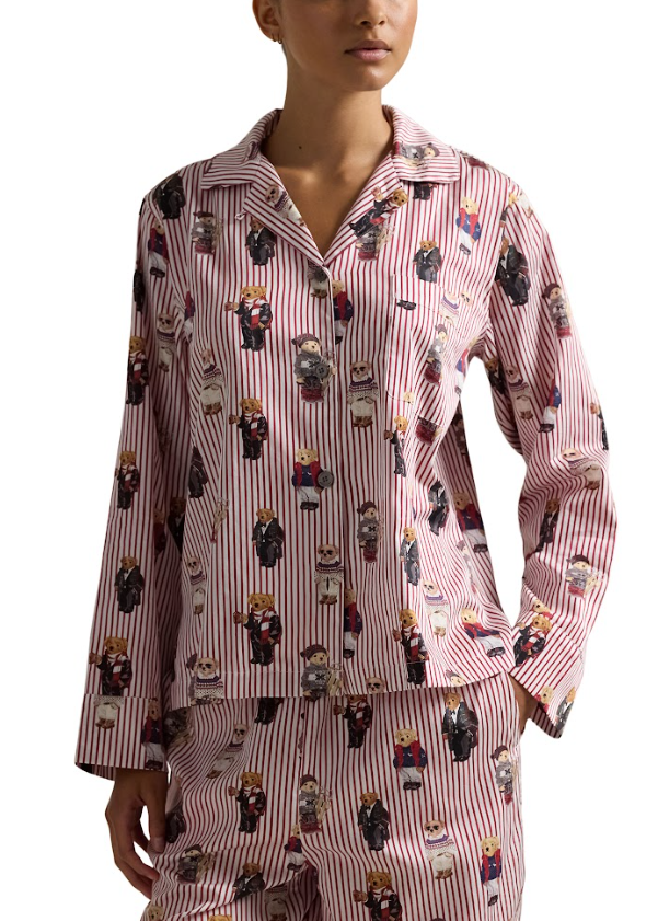 Polo Ralph Lauren Madison PJ Set Allover Bear Red