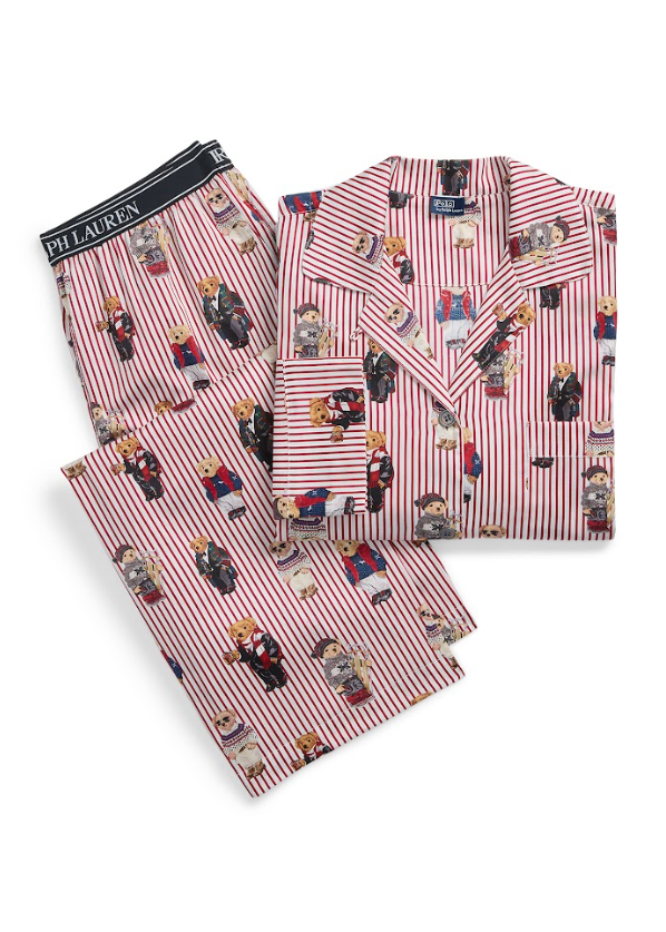 Polo Ralph Lauren Madison PJ Set Allover Bear Red