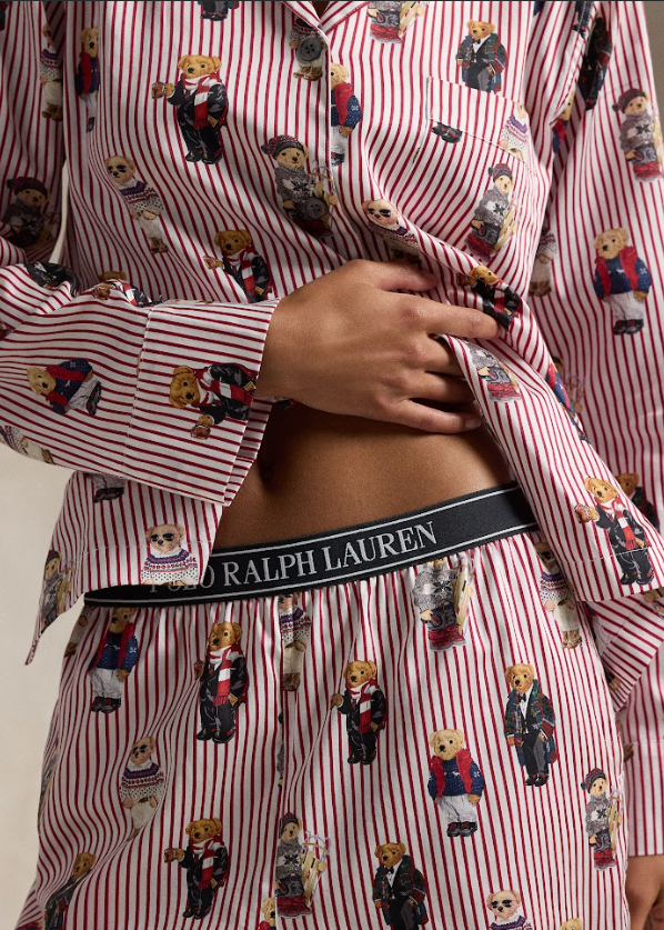 Polo Ralph Lauren Madison PJ Set Allover Bear Red