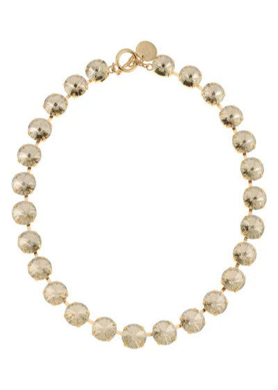 Rebekah Price Silver Shade Rivoli Necklace Gold
