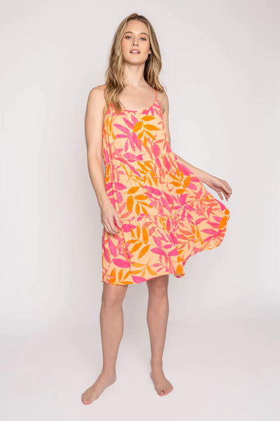 PJ Salvage Tropical Punch Dress - Orange Crush