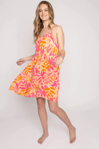 PJ Salvage Tropical Punch Dress - Orange Crush
