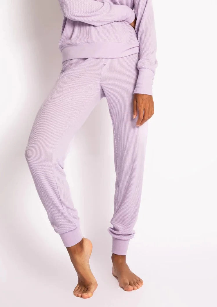 PJ Salvage Textured Essentials Pants - Lavender