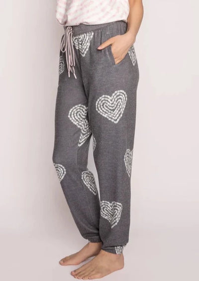 PJ Salvage Bless Your Heart Pant - Heather Charcoal
