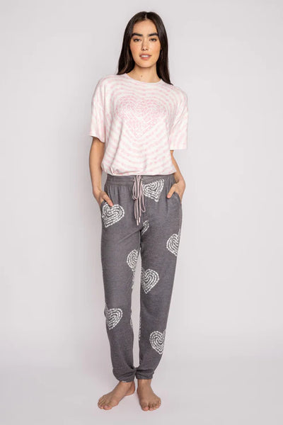 PJ Salvage Bless Your Heart Pant - Heather Charcoal