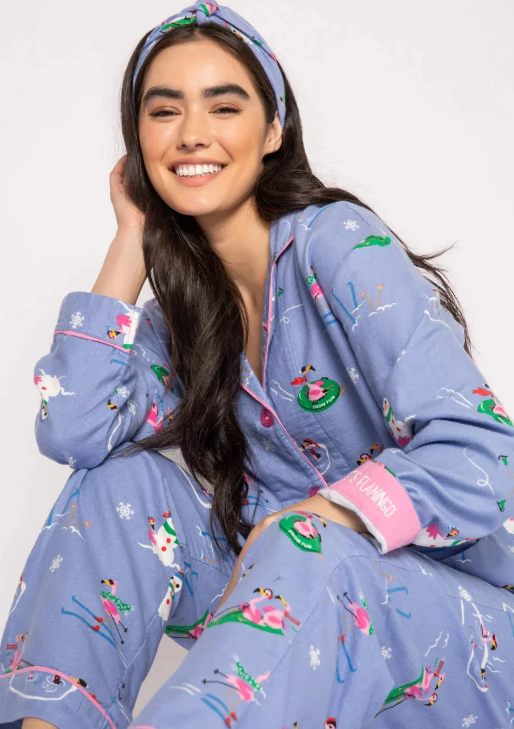 PJ Salvage Flannel PJ Set - Peri Peri