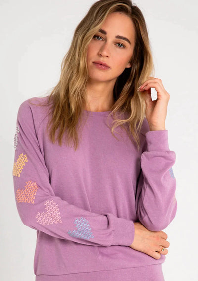 PJ Salvage Mountain Love L/S Top - Mauve