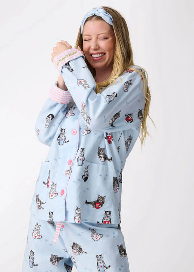 Pj Salvage Flannels Pj Set Blue Tint
