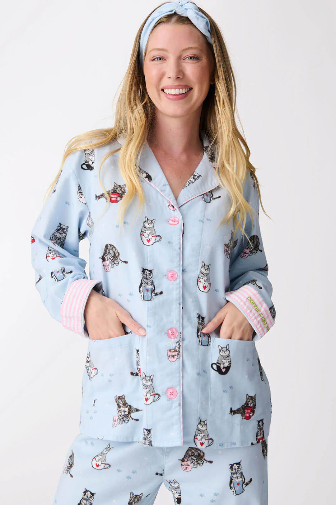 Pj Salvage Flannels Pj Set Blue Tint