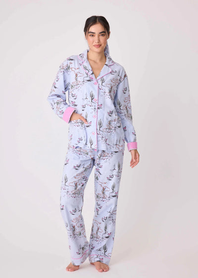 Pj Salvage Flannels Pj Set Blue Whisper