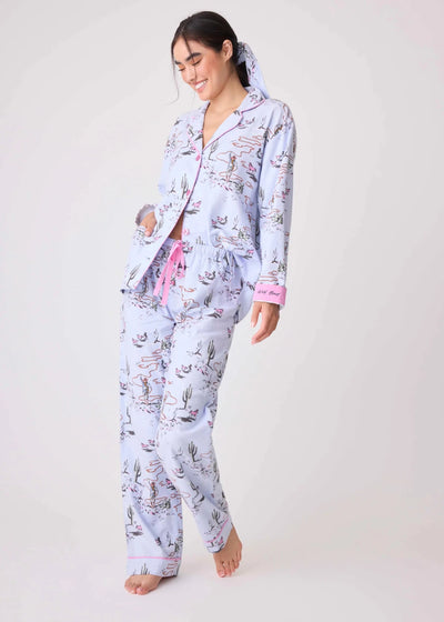 Pj Salvage Flannels Pj Set Blue Whisper
