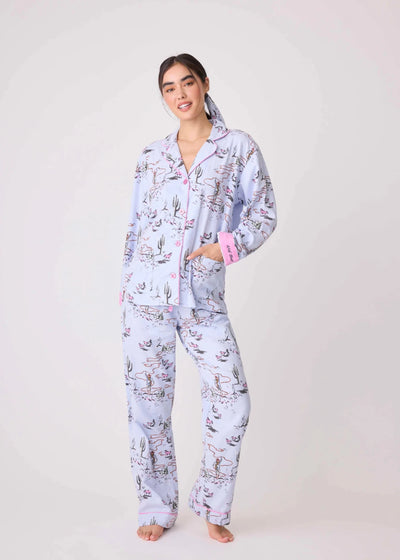 Pj Salvage Flannels Pj Set Blue Whisper