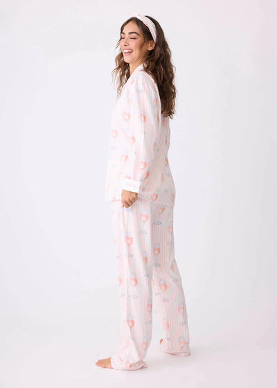 Pj Salvage Flannels Pj Set Pink Mist