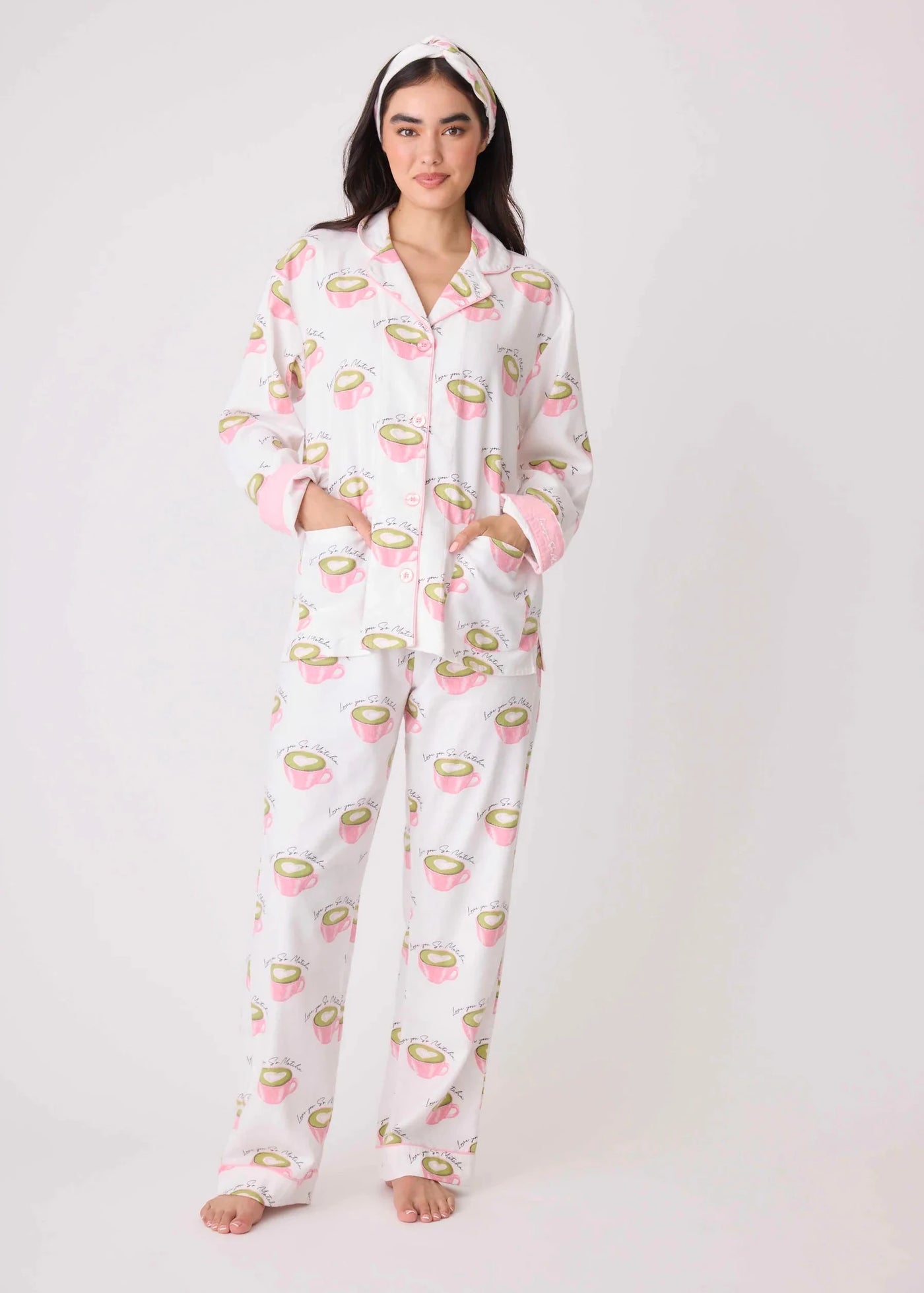 Pj Salvage Flannel Pj Set White Linen