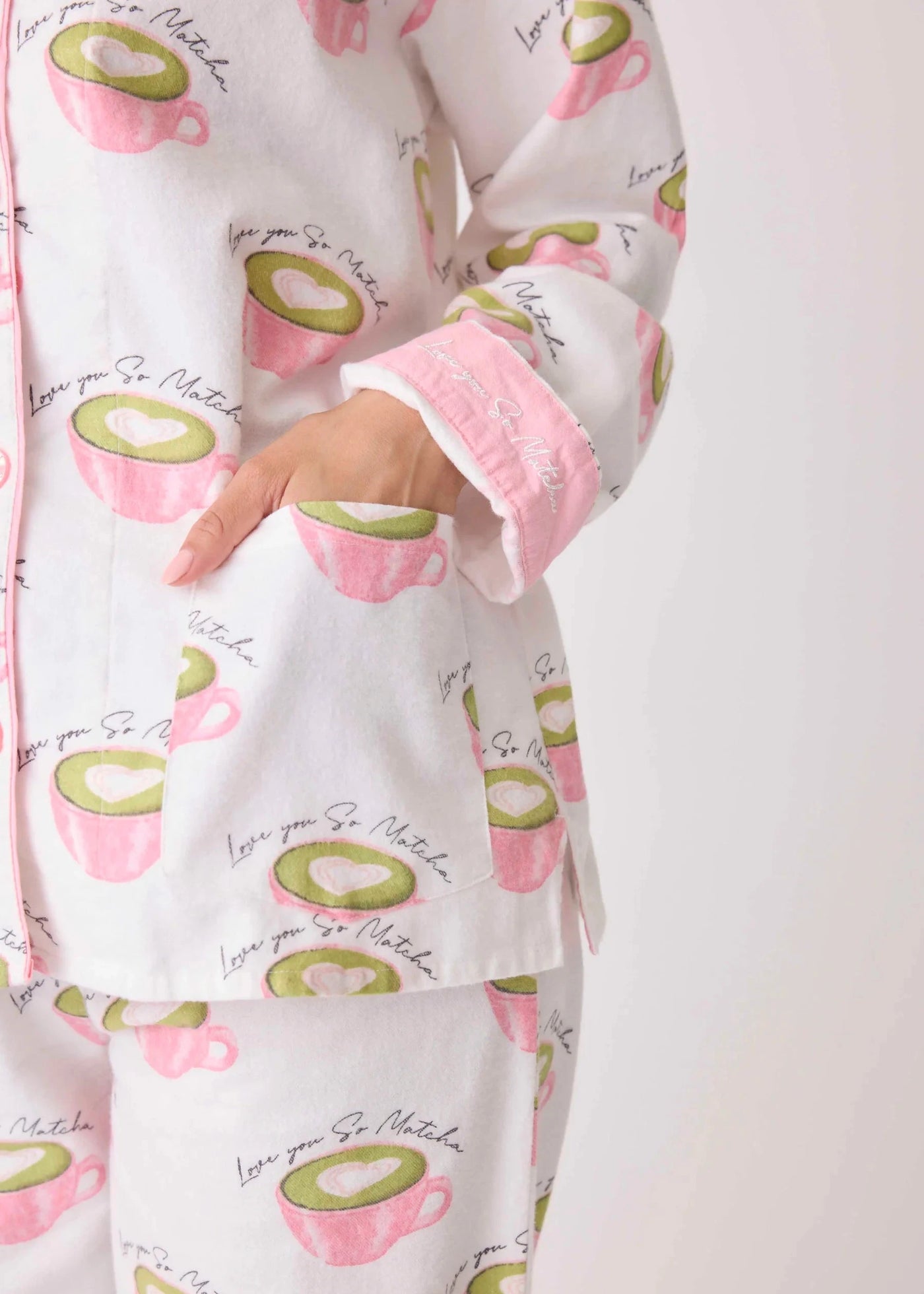 Pj Salvage Flannel Pj Set White Linen
