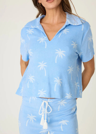 PJ Salvage Cabana Paradise Palm Print S/S Short Set