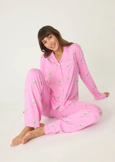 Pj Salvage Playful Prints Martini Set Bubble Gum