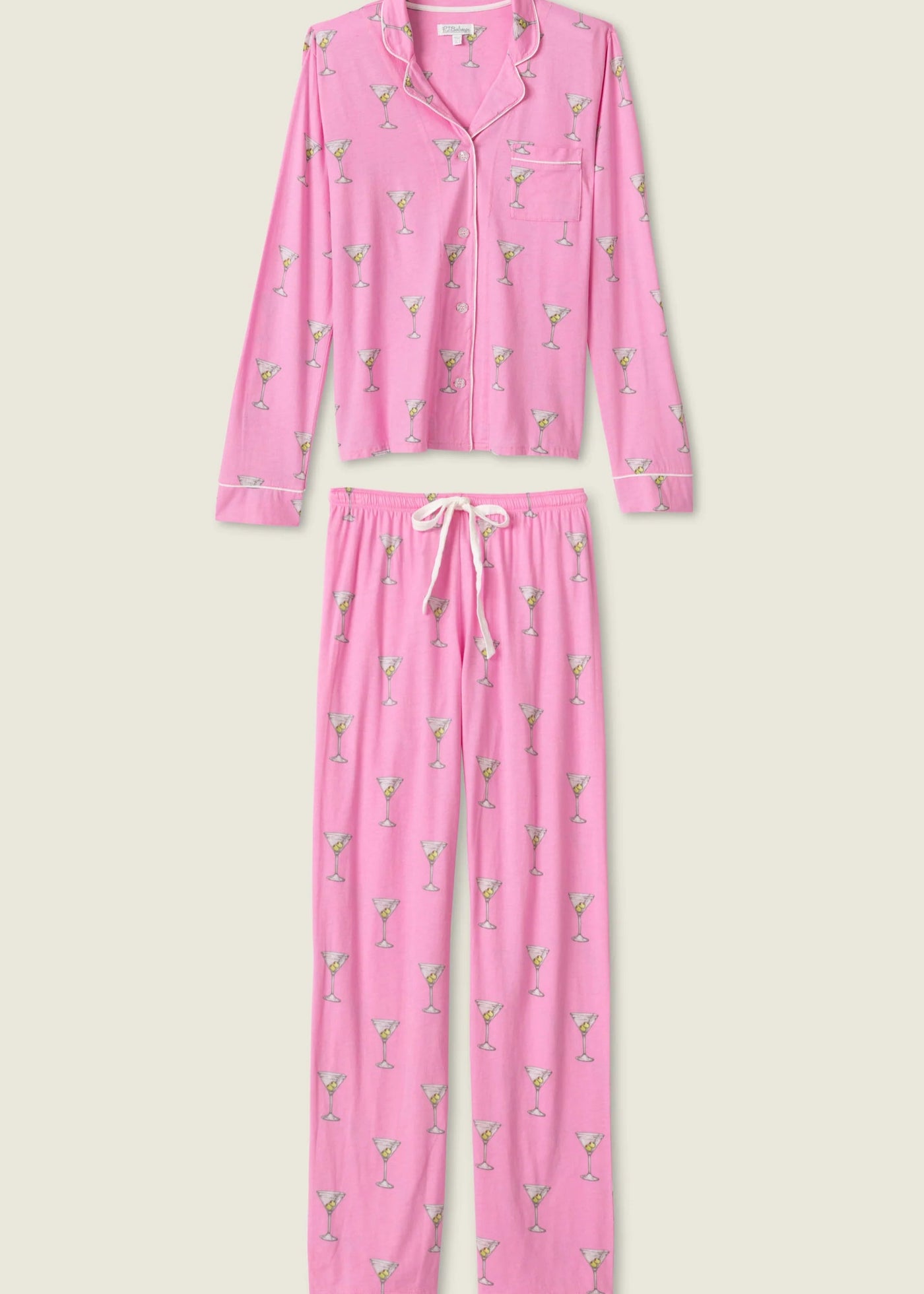 Pj Salvage Playful Prints Martini Set Bubble Gum