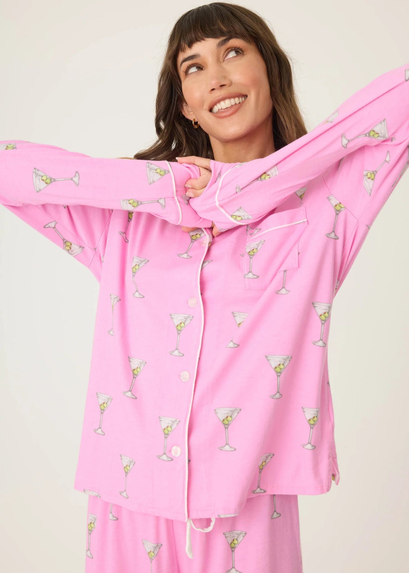 Pj Salvage Playful Prints Martini Set Bubble Gum