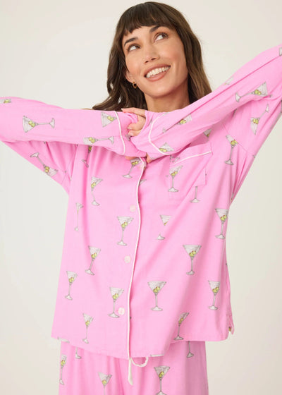 Pj Salvage Playful Prints Martini Set Bubble Gum